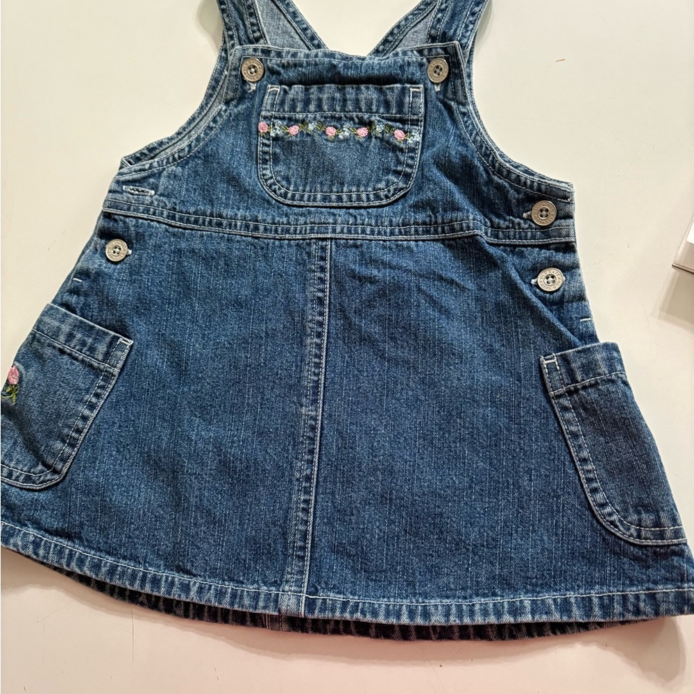 Old Navy Blue Denim Kids Overall Dress
